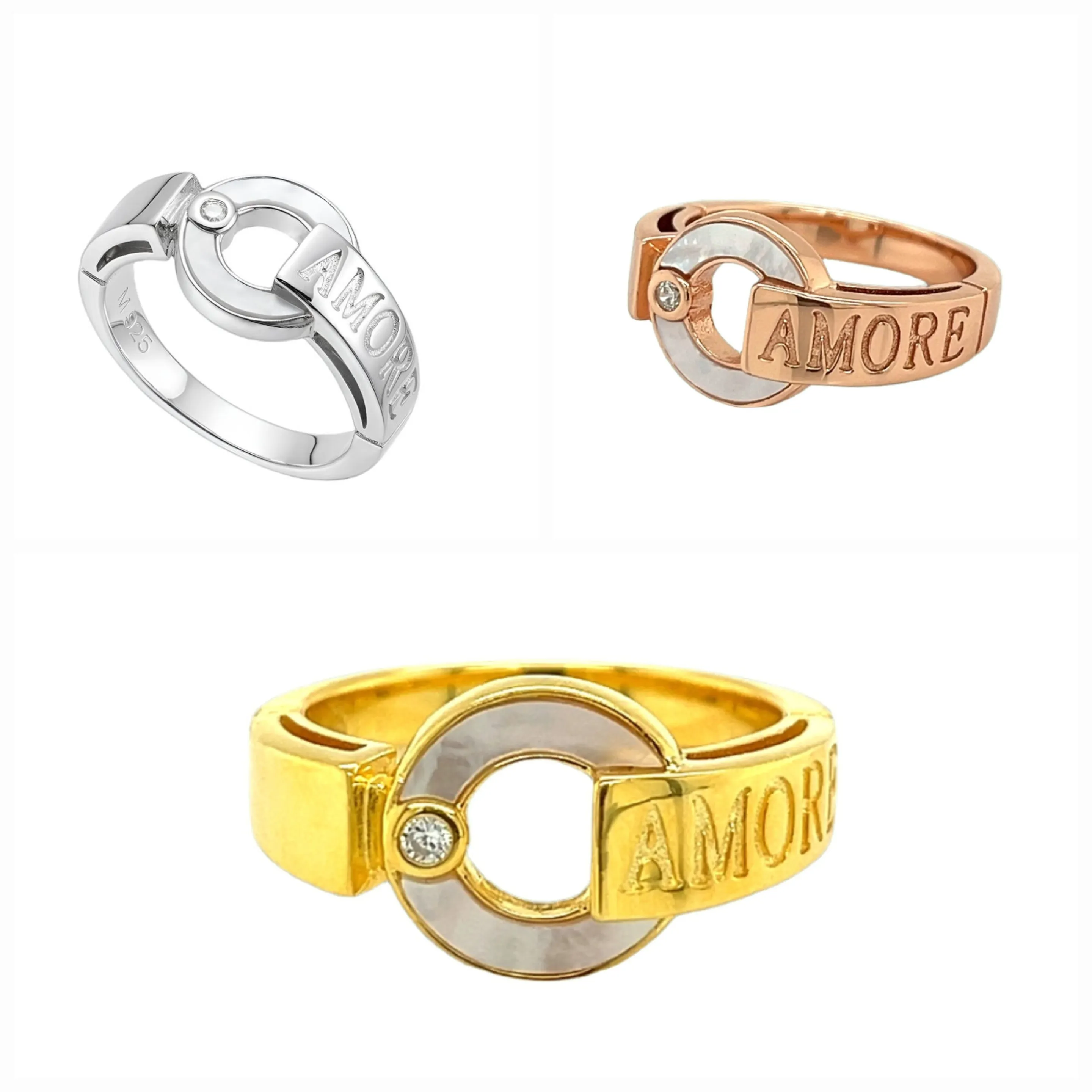 Amore Circle Pearl with elegant round Zirconia Ring - C102919