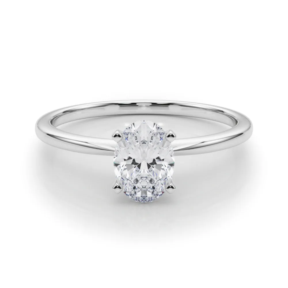 Angelica Oval Diamond Solitaire Engagement Ring