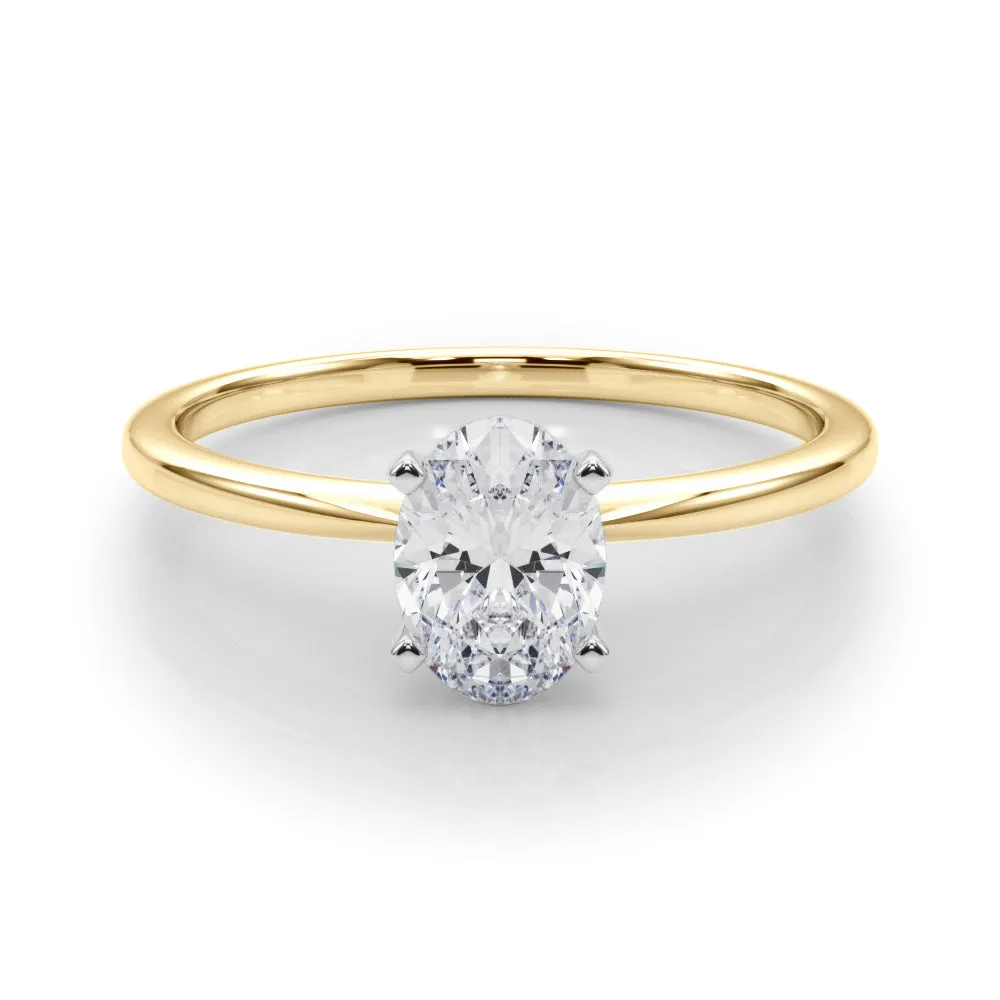 Angelica Oval Diamond Solitaire Engagement Ring