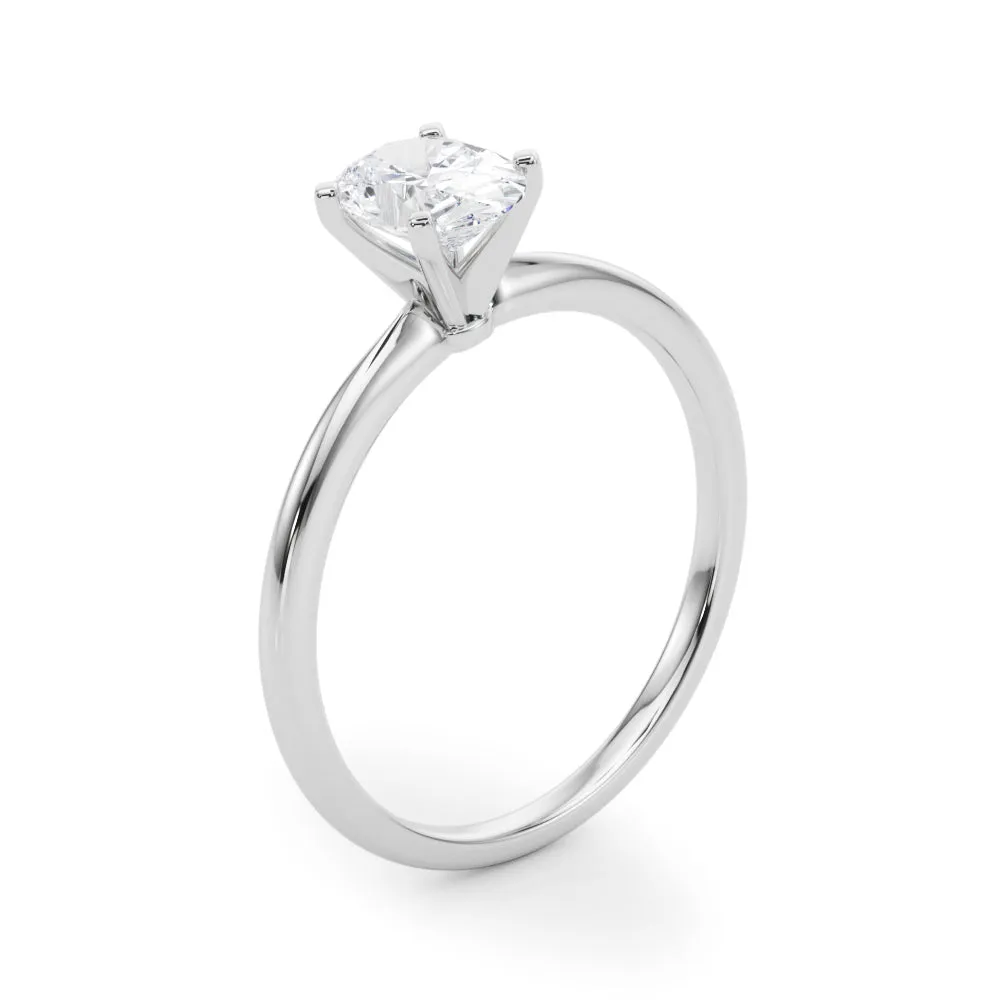 Angelica Oval Diamond Solitaire Engagement Ring