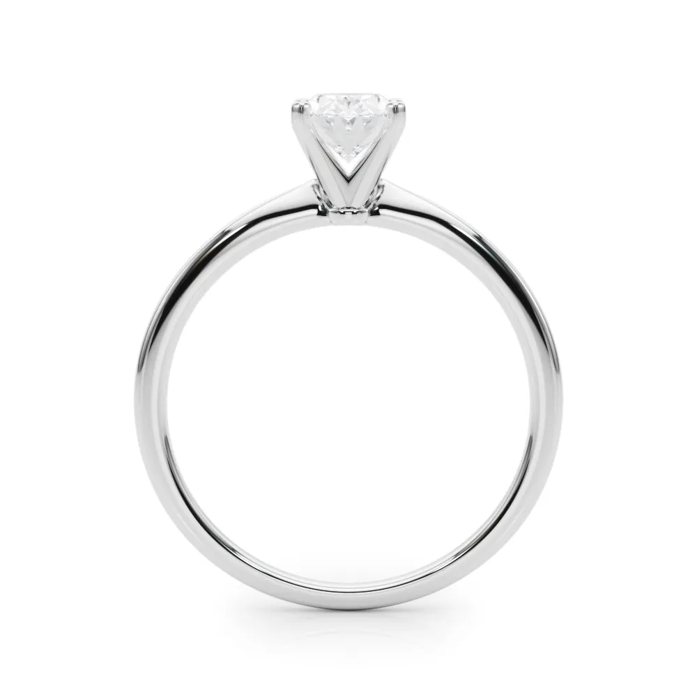 Angelica Oval Diamond Solitaire Engagement Ring