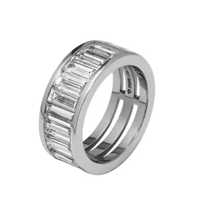 Anniversary Band in Platinum with Baguette Diamonds