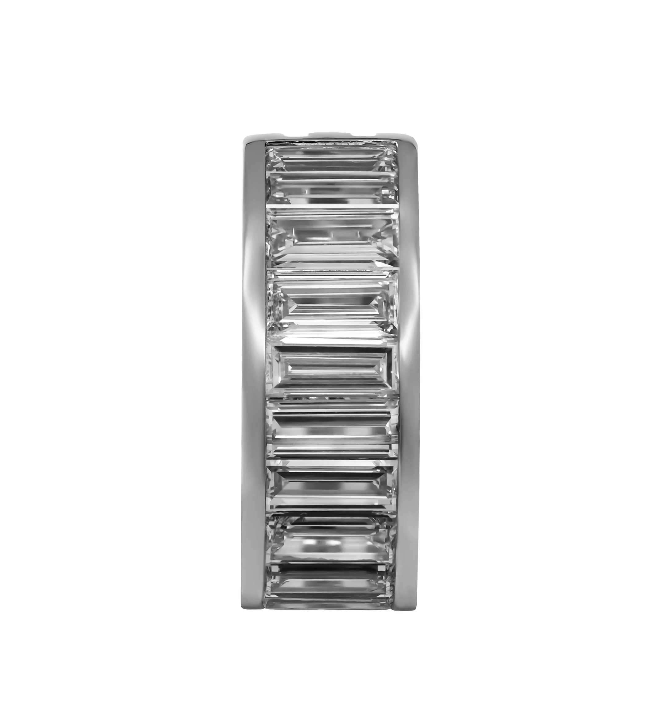 Anniversary Band in Platinum with Baguette Diamonds