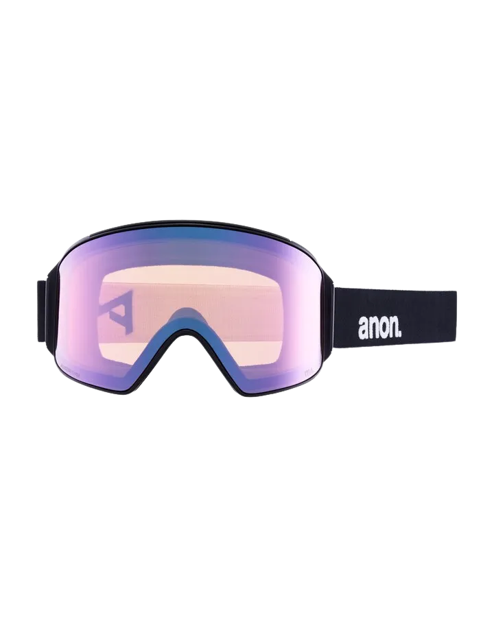 Anon M4 Cylindrical Snow Goggles   Bonus Lens   Mfi® Face Mask - Black/Perceive Variable Blue Lens