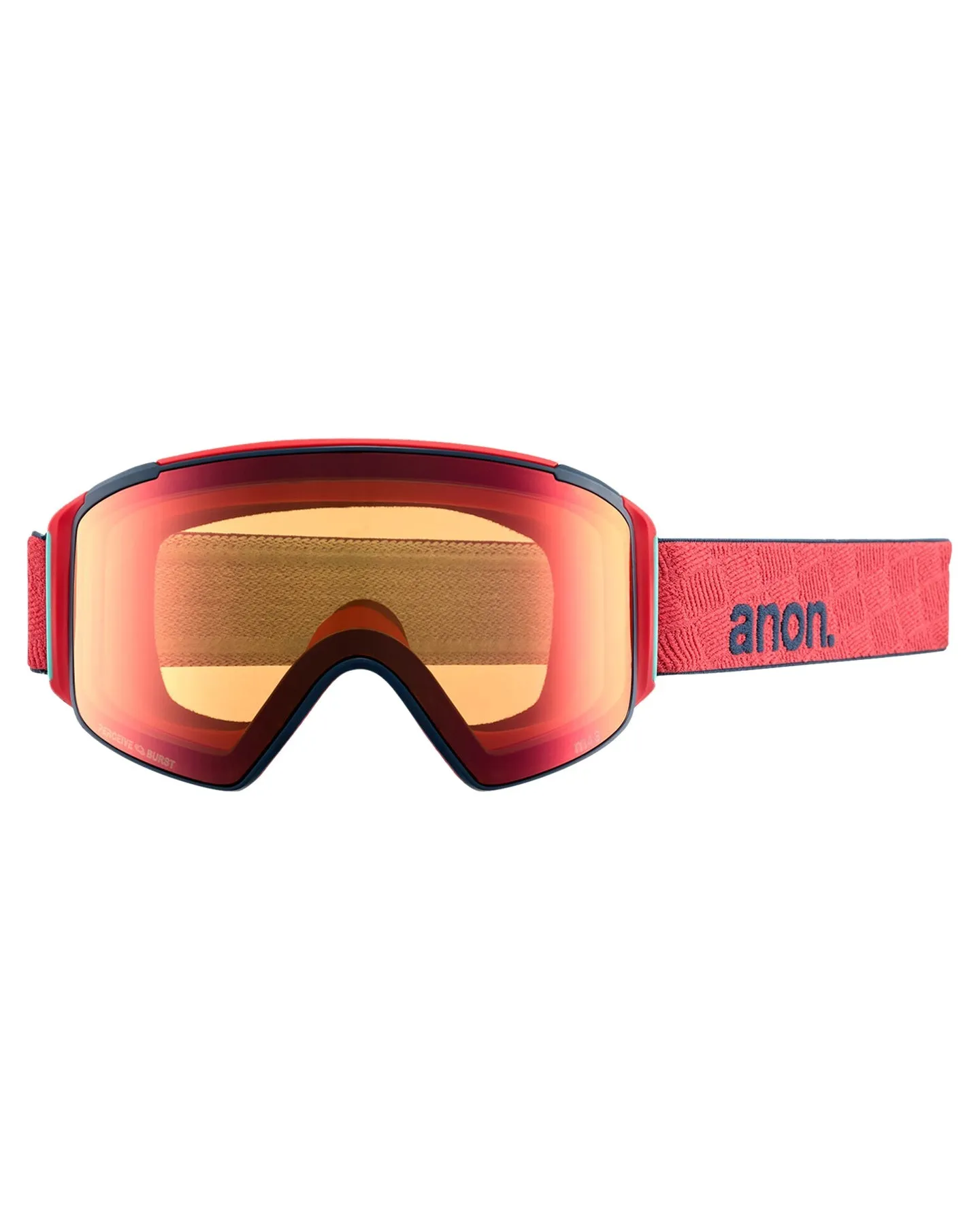 Anon M4S Cylindrical Snow Goggles   Bonus Lens   Mfi® Face Mask - Coral/Perceive Sunny Bronze Lens