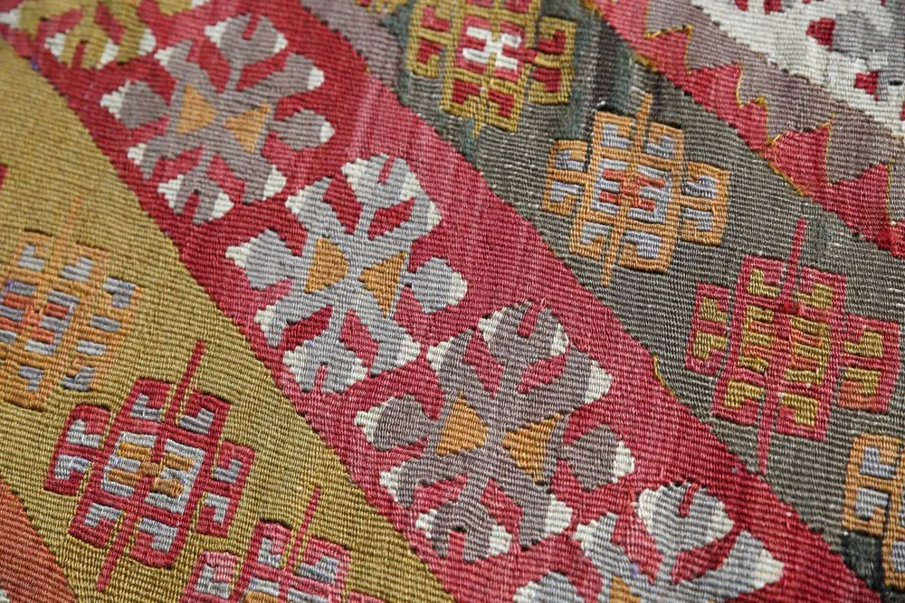 Antique Konya Kilim Runner 3.2ftx14ft