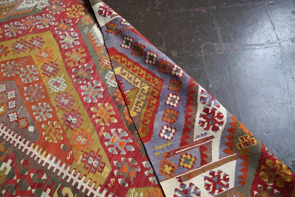 Antique Konya Kilim Runner 3.2ftx14ft