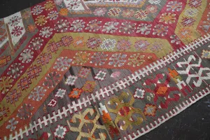 Antique Konya Kilim Runner 3.2ftx14ft