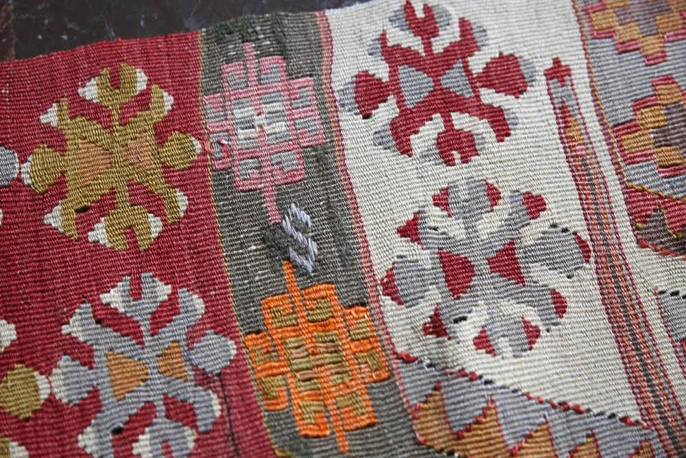 Antique Konya Kilim Runner 3.2ftx14ft
