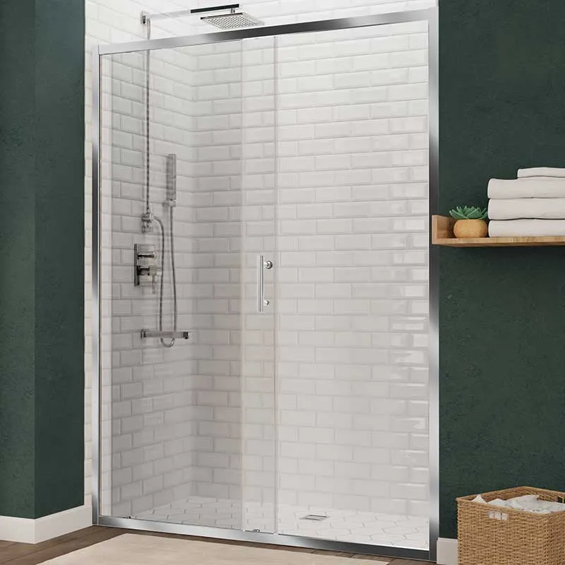 Anzzi Halberd 48 in. x 72 in. Framed Shower Door with TSUNAMI GUARD in Polished Chrome