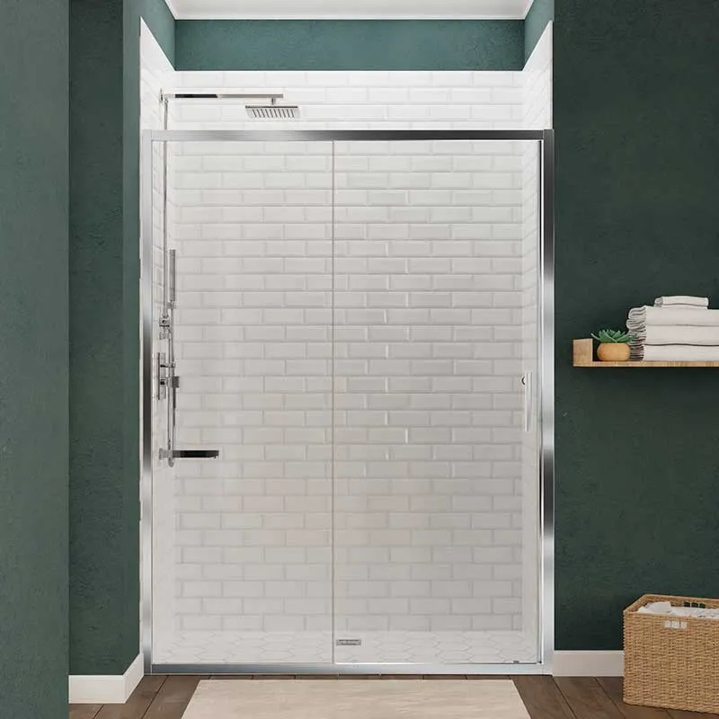 Anzzi Halberd 48 in. x 72 in. Framed Shower Door with TSUNAMI GUARD in Polished Chrome