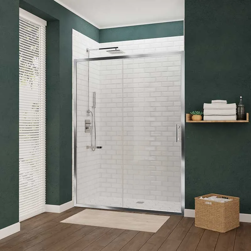 Anzzi Halberd 48 in. x 72 in. Framed Shower Door with TSUNAMI GUARD in Polished Chrome
