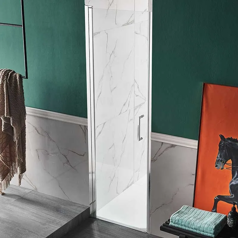 Anzzi Lancer 29 in. x 72 in. Semi-Frameless Shower Door with TSUNAMI GUARD in Polished Chrome