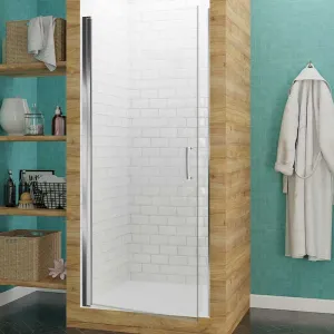Anzzi Lancer 29 in. x 72 in. Semi-Frameless Shower Door with TSUNAMI GUARD in Polished Chrome