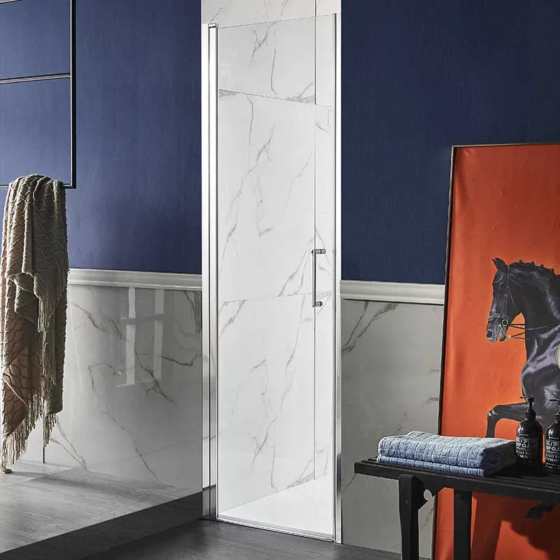 Anzzi Lancer 29 in. x 72 in. Semi-Frameless Shower Door with TSUNAMI GUARD in Polished Chrome