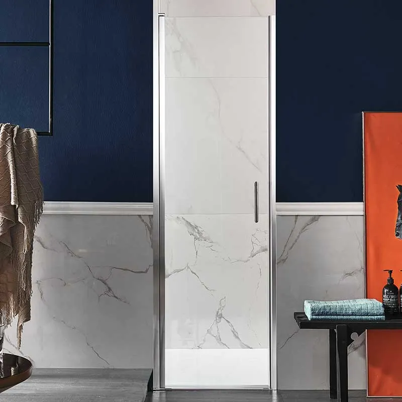 Anzzi Lancer 29 in. x 72 in. Semi-Frameless Shower Door with TSUNAMI GUARD in Polished Chrome