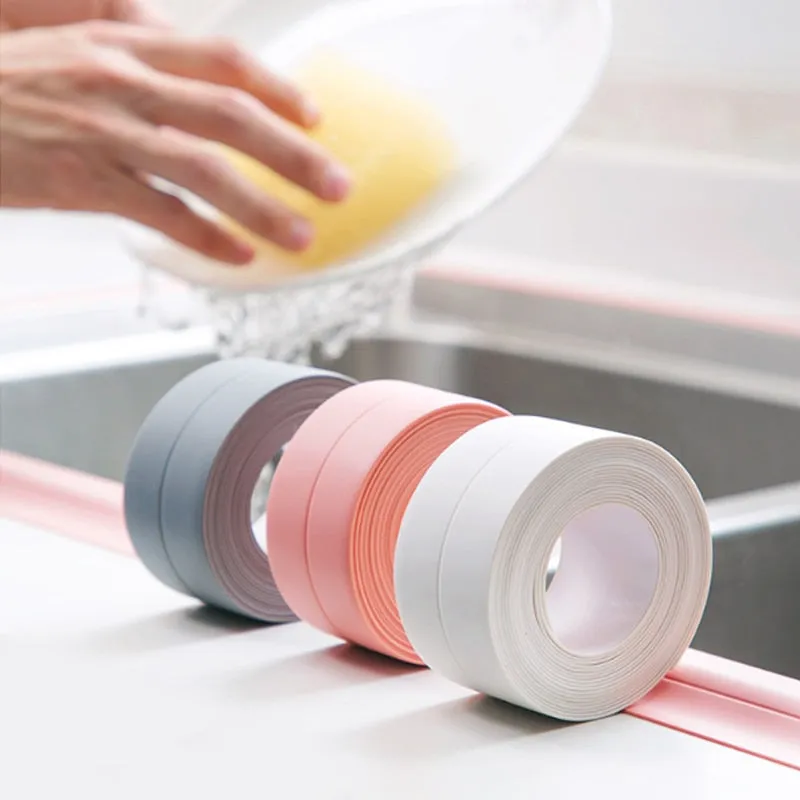Bathroom Kitchen Colourful Adhesive Waterproof Sealing Strip Tape