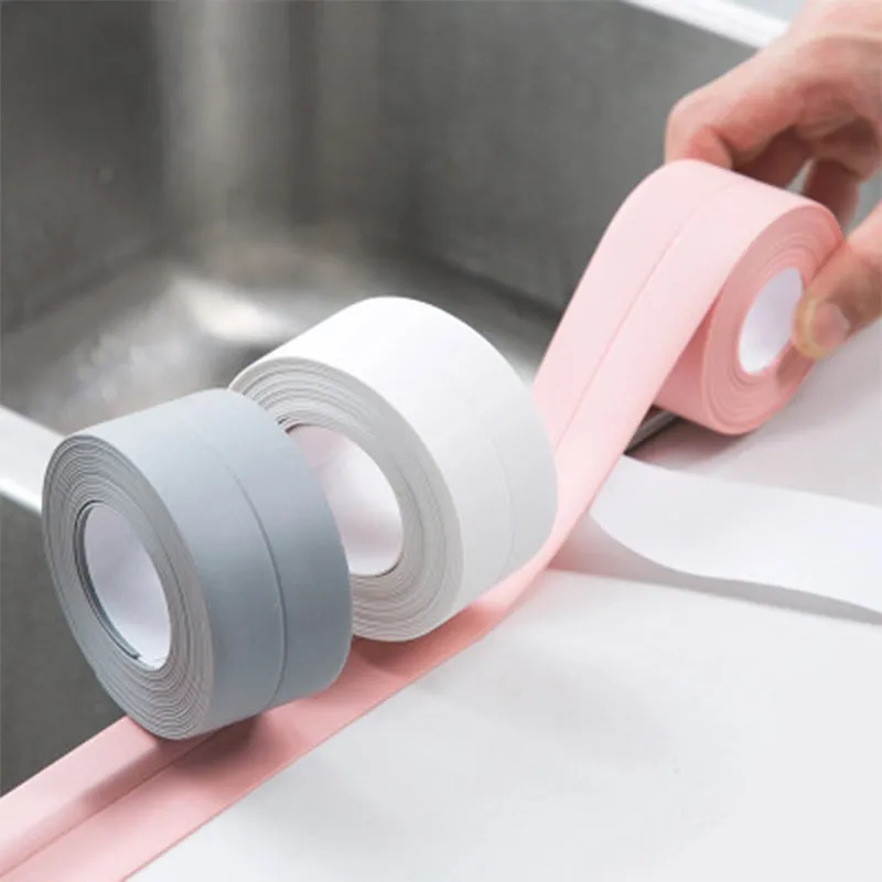 Bathroom Kitchen Colourful Adhesive Waterproof Sealing Strip Tape