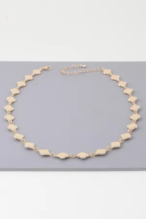 Bejeweled Clover Charm Necklace