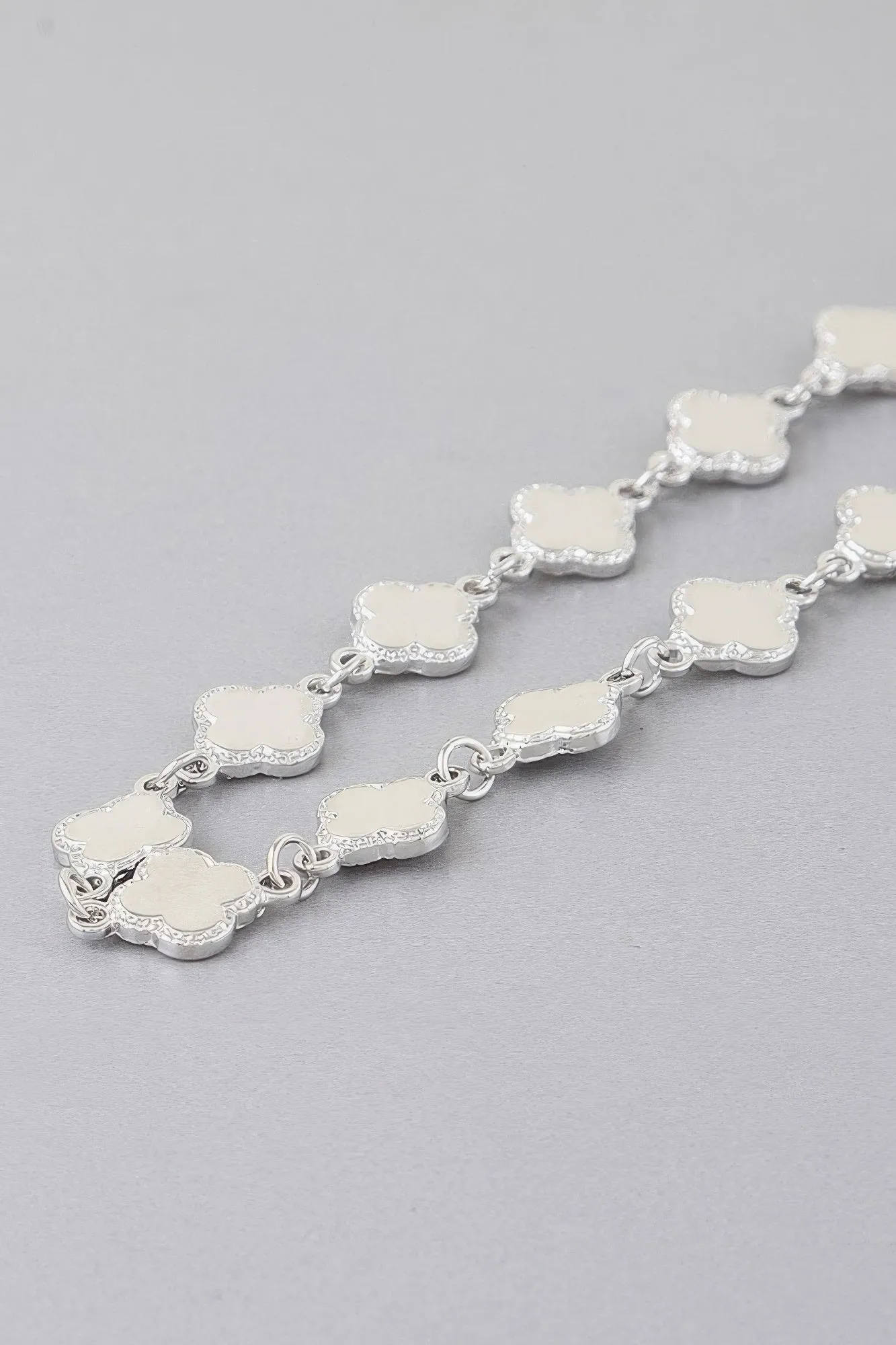 Bejeweled Clover Charm Necklace