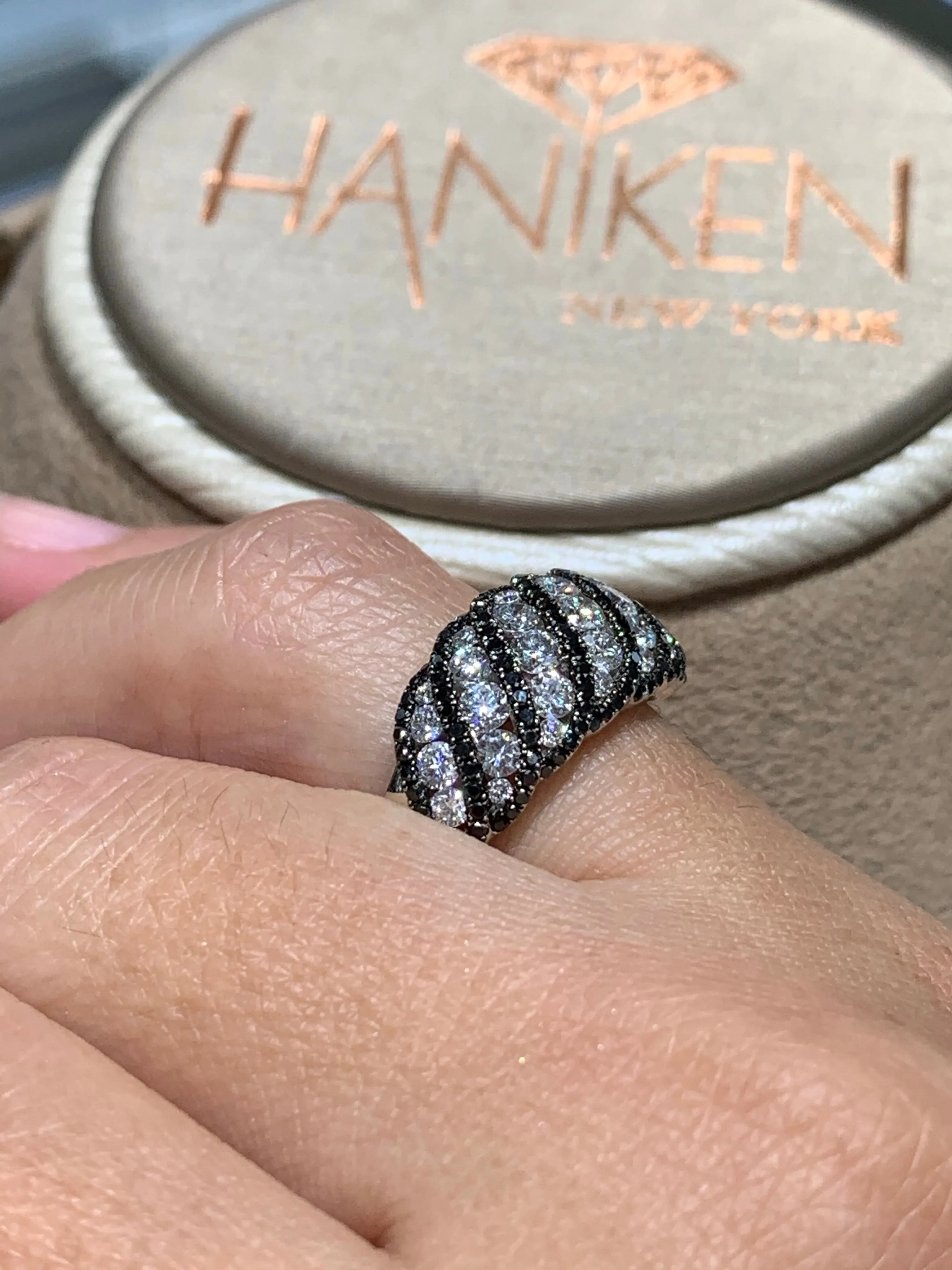 Black and Diamond 1.83ct tw Fancy Ring