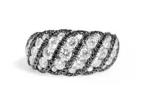 Black and Diamond 1.83ct tw Fancy Ring