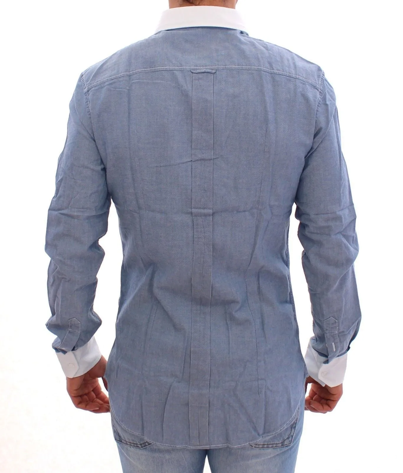 Blue Denim Slim Fit BRAD Casual Shirt