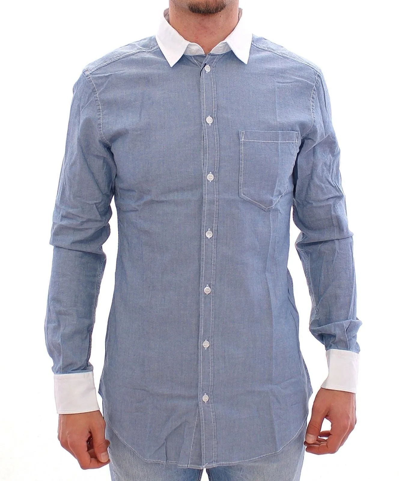 Blue Denim Slim Fit BRAD Casual Shirt