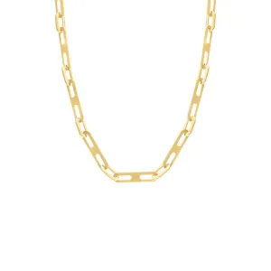 Boxed Elongated Mariner Chain Necklace