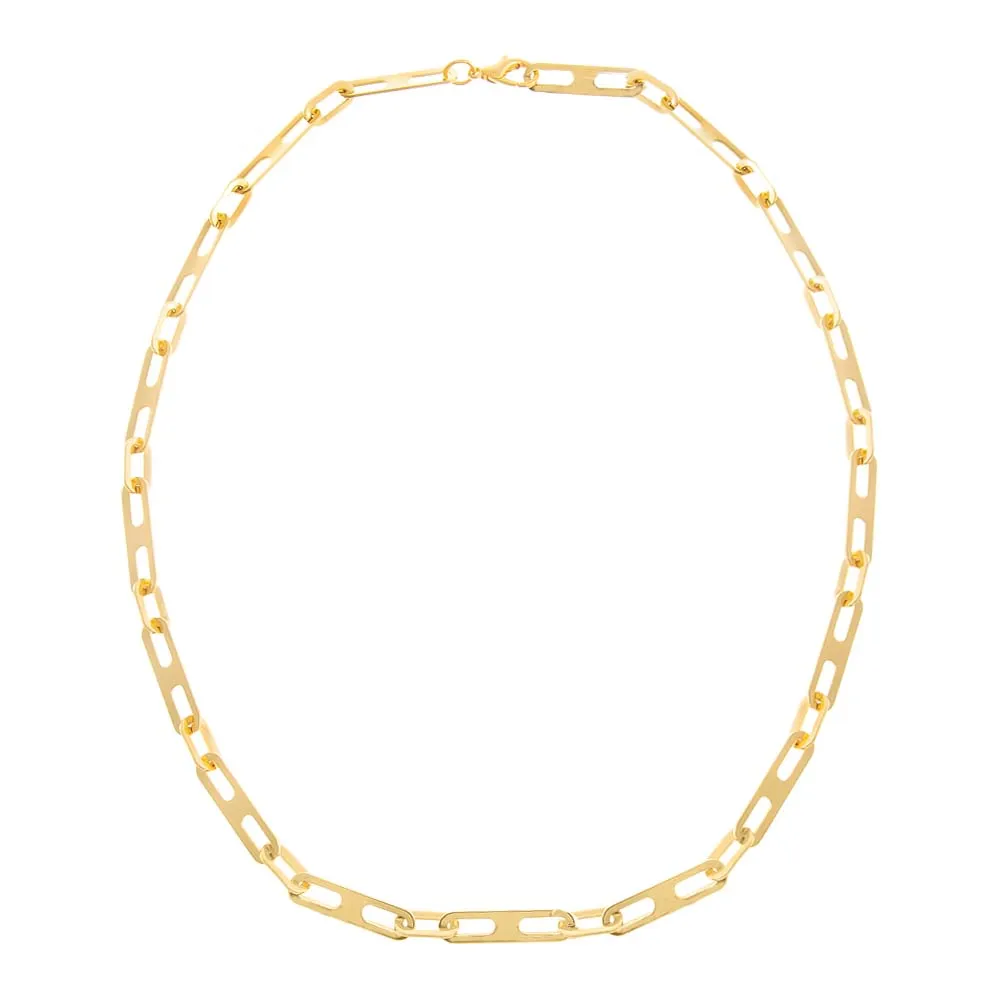 Boxed Elongated Mariner Chain Necklace