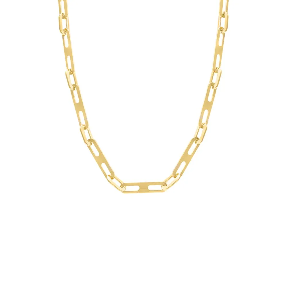 Boxed Elongated Mariner Chain Necklace