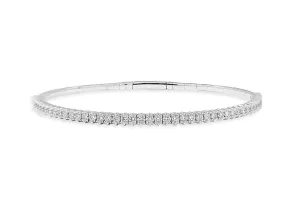 Bracelet 14kt White Gold & Diamonds Bangle Tennis