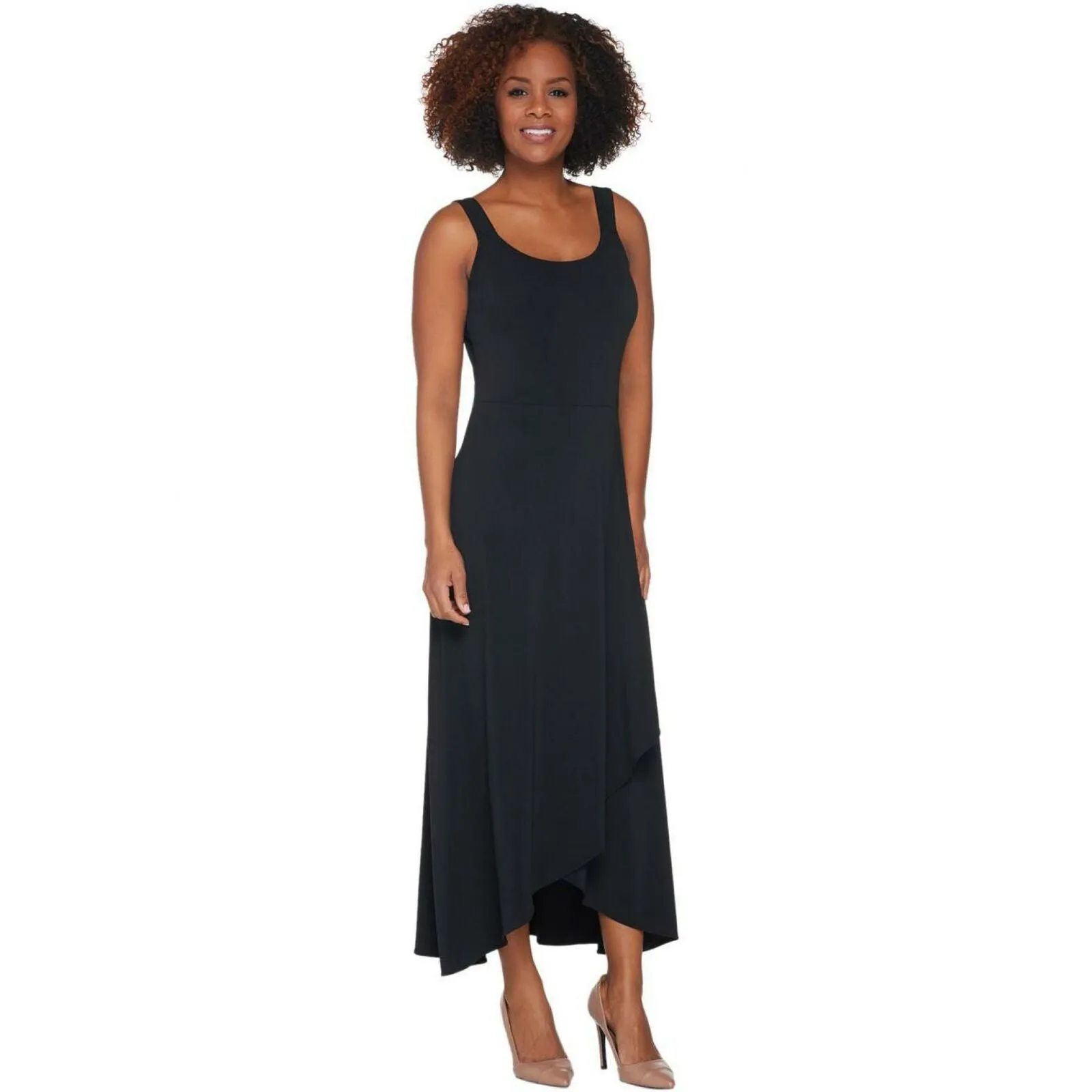 Brooke Shields Women's Timeless Sleeveless Maxi Dress Black PXL