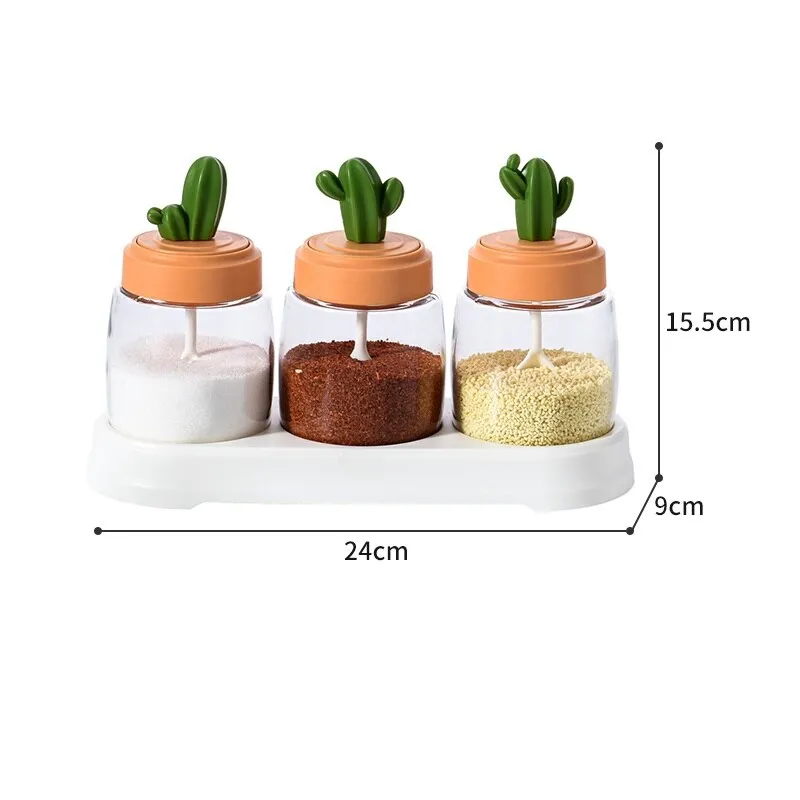 Cactus Shaped Kitchen Seasoning Shaker Bottle Jar