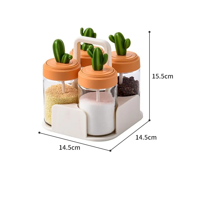 Cactus Shaped Kitchen Seasoning Shaker Bottle Jar