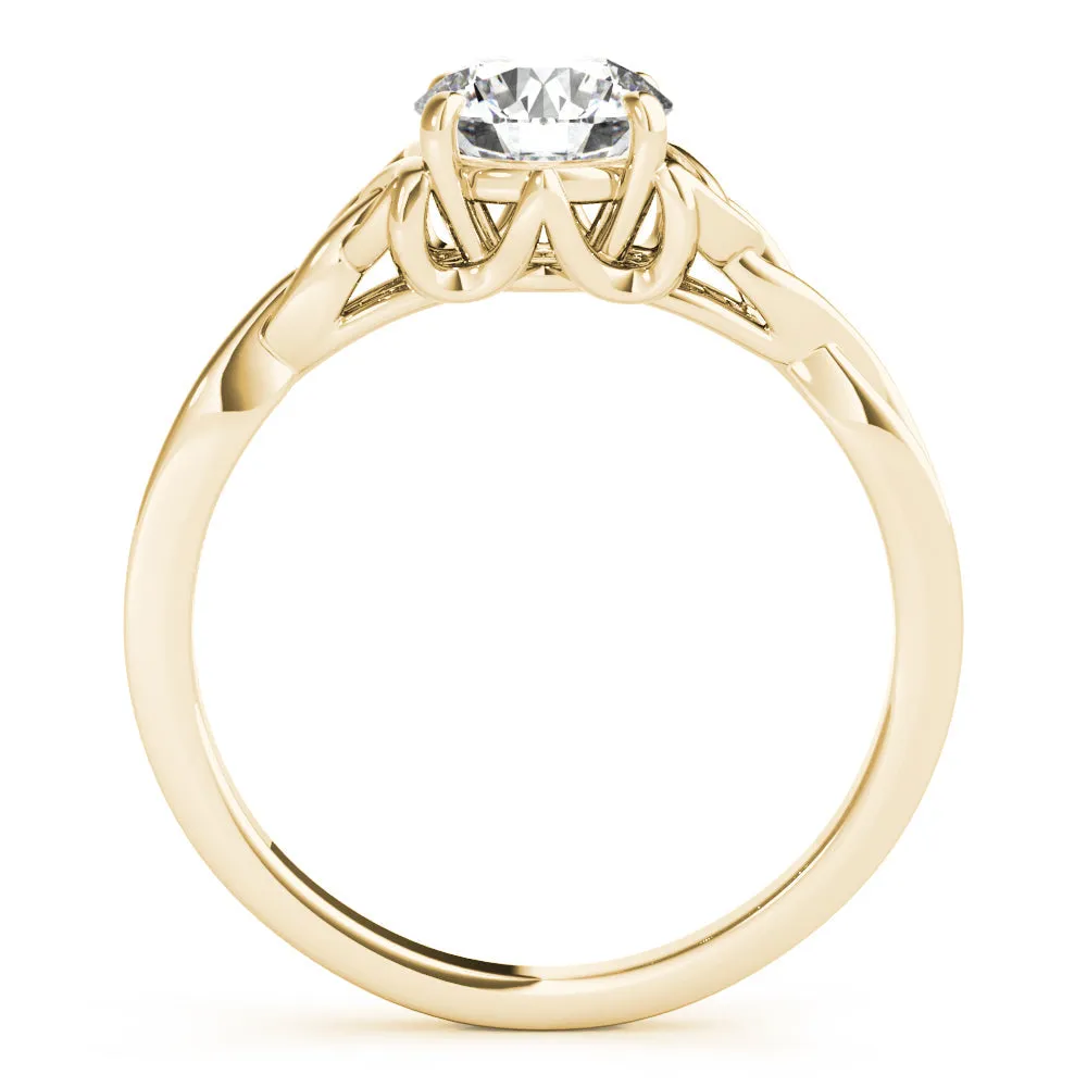 Celtic Love Knot Round Lab Grown Diamond Solitaire Engagement Ring IGI Certified