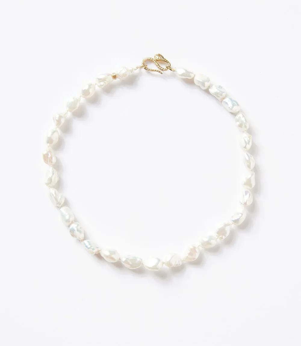Chan Luu Keshi Pearl Cobra Necklace