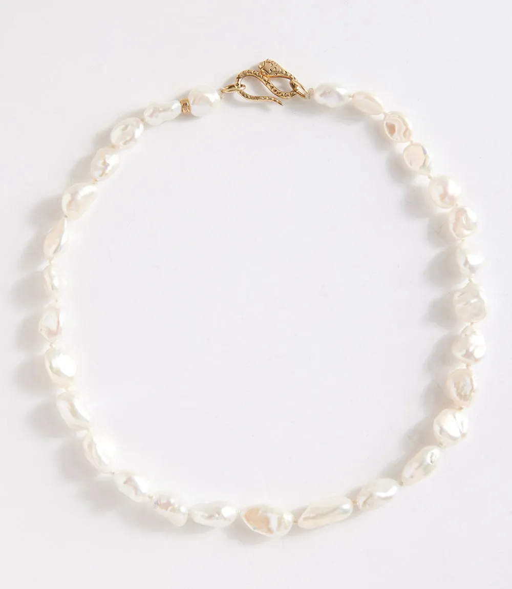 Chan Luu Keshi Pearl Cobra Necklace