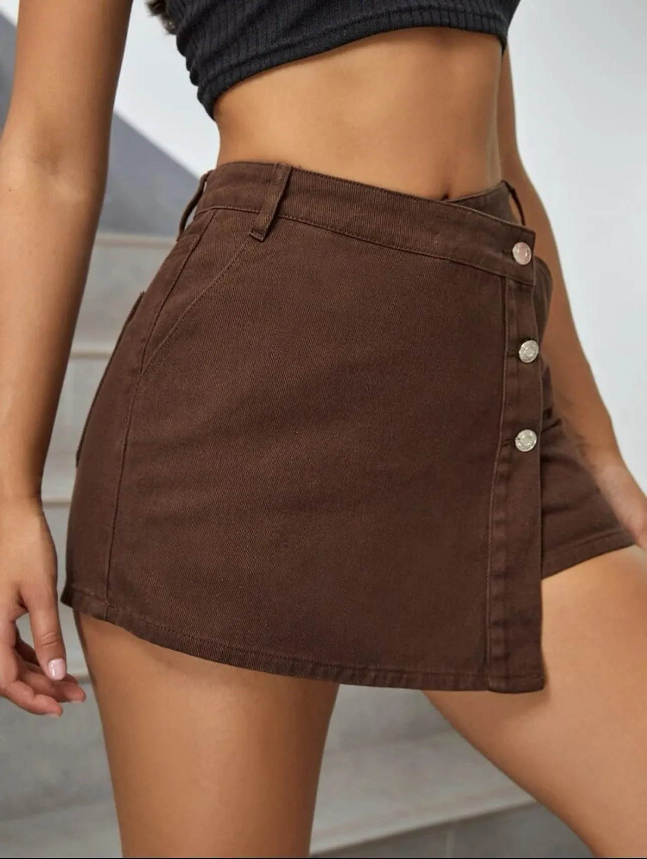 Cherry Denim Skort