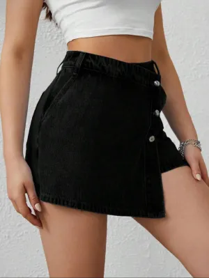Cherry Denim Skort
