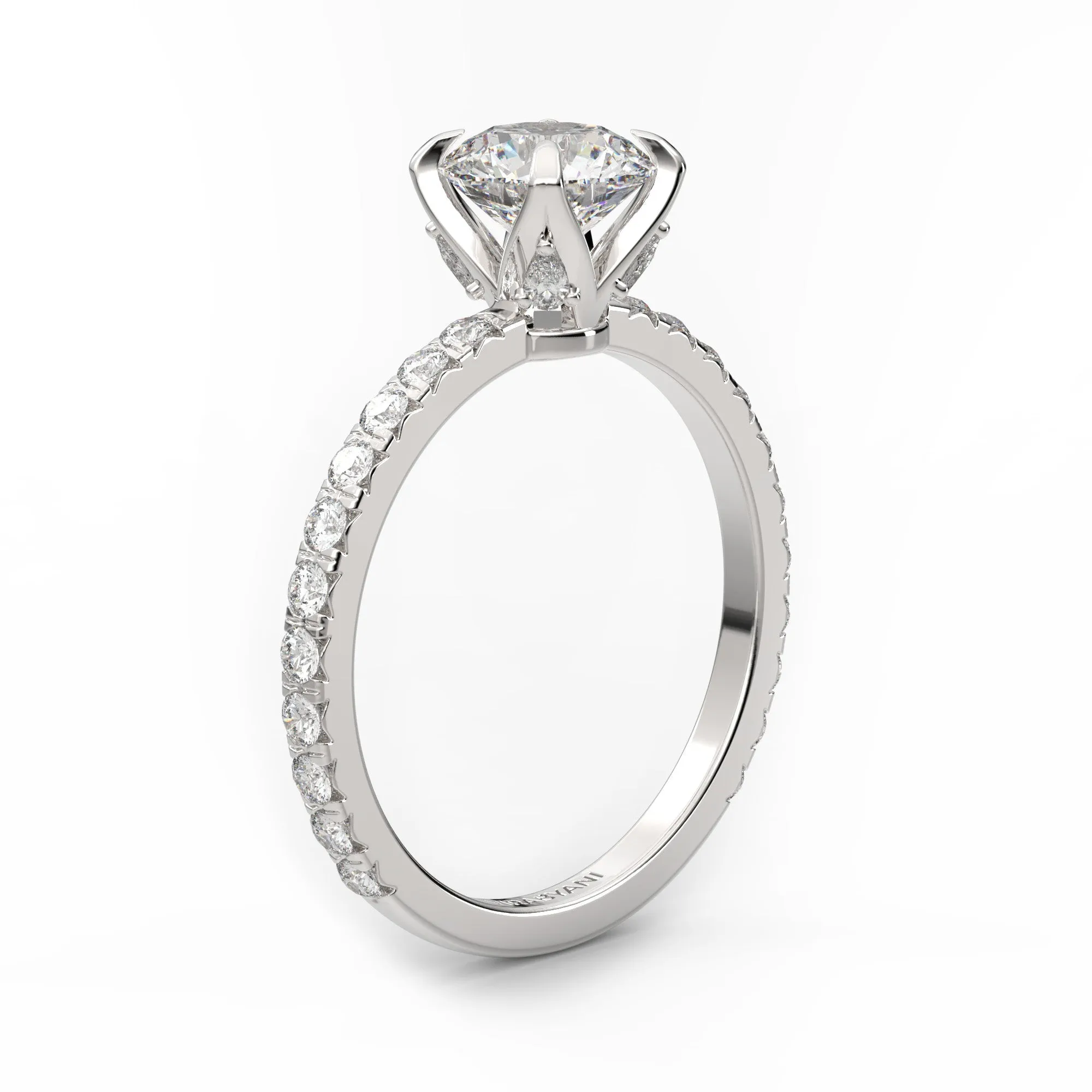 Chiara Round Lab Grown Diamond Engagement Ring IGI Certified