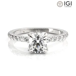 Chiara Round Lab Grown Diamond Engagement Ring IGI Certified