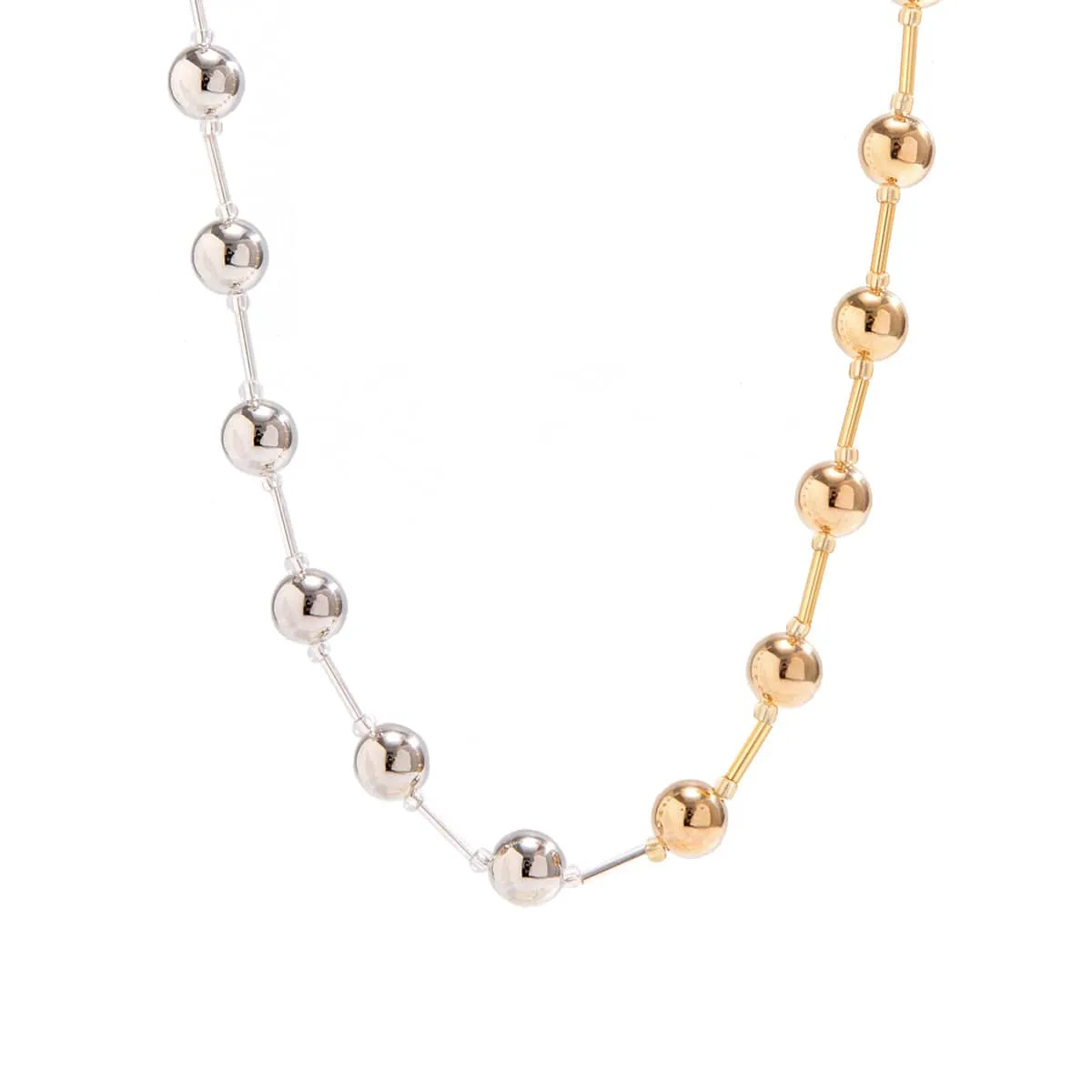 Chic Gold Silver Plated Ball Chain Necklace