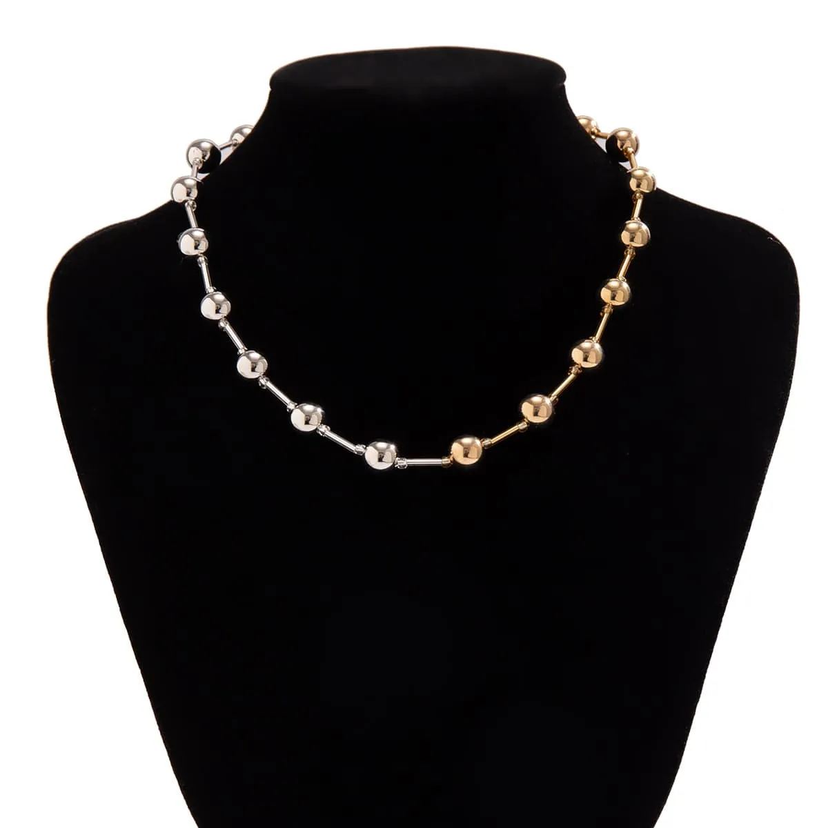 Chic Gold Silver Plated Ball Chain Necklace