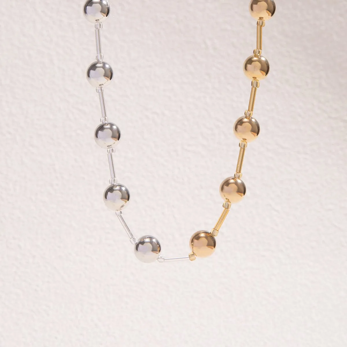 Chic Gold Silver Plated Ball Chain Necklace