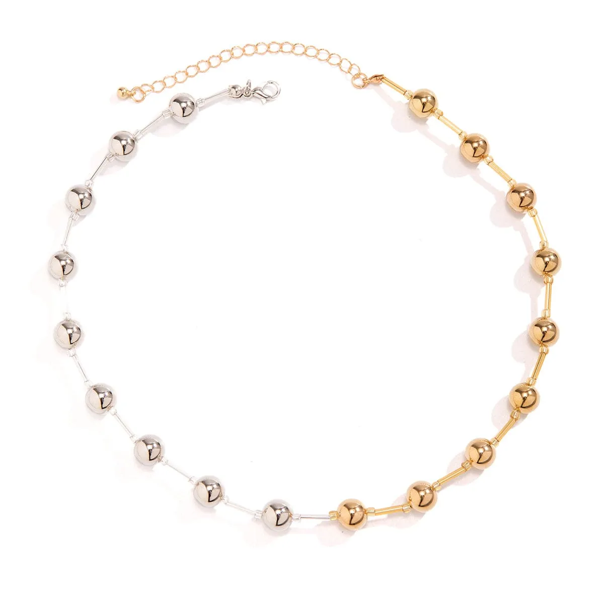 Chic Gold Silver Plated Ball Chain Necklace