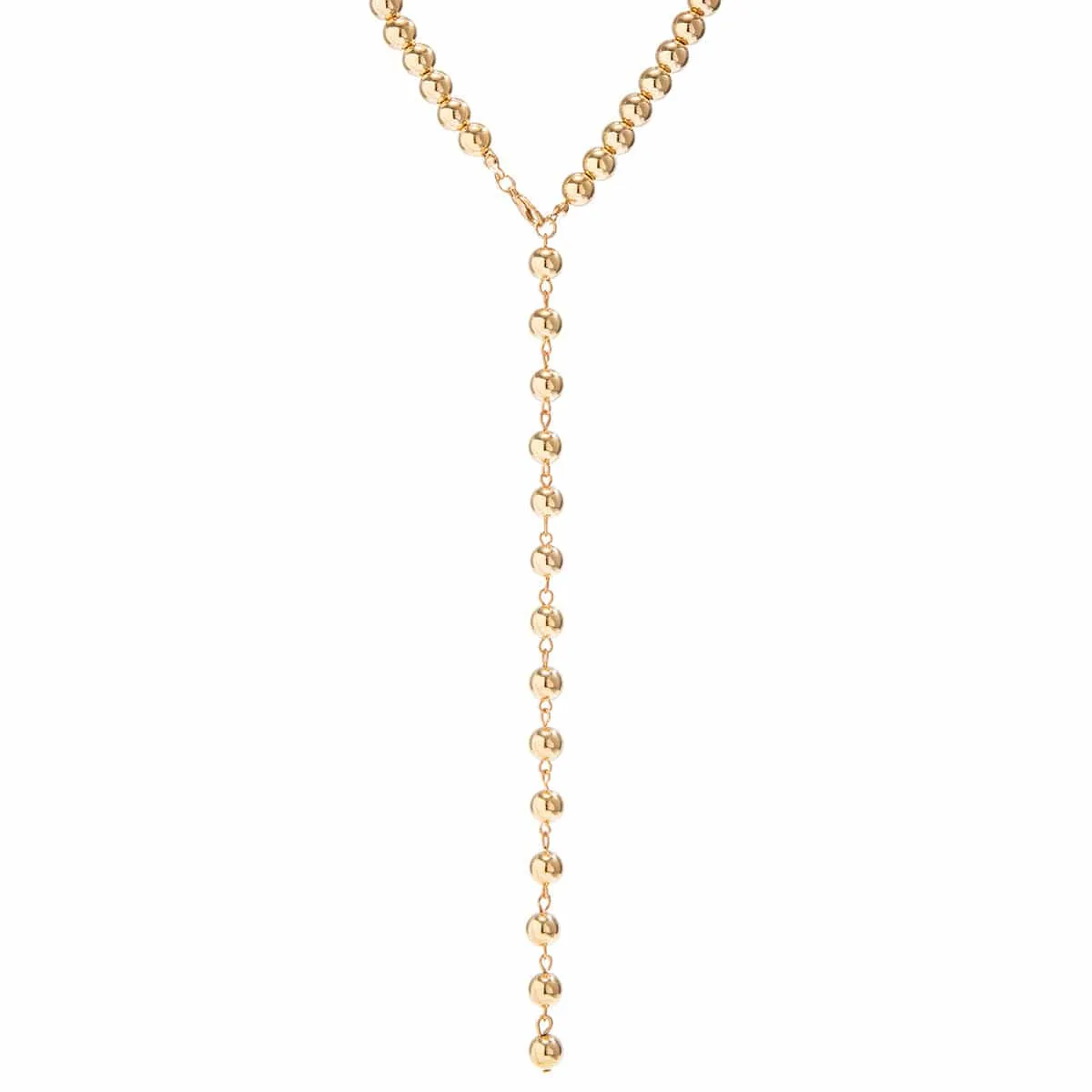 Chic Gold Silver Plated Ball Chain Y Necklace