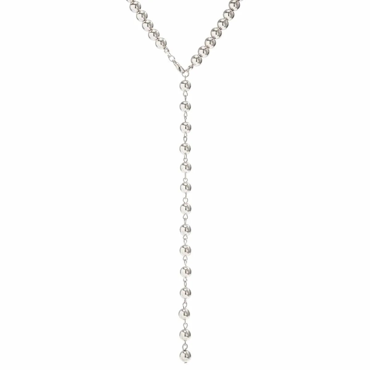 Chic Gold Silver Plated Ball Chain Y Necklace