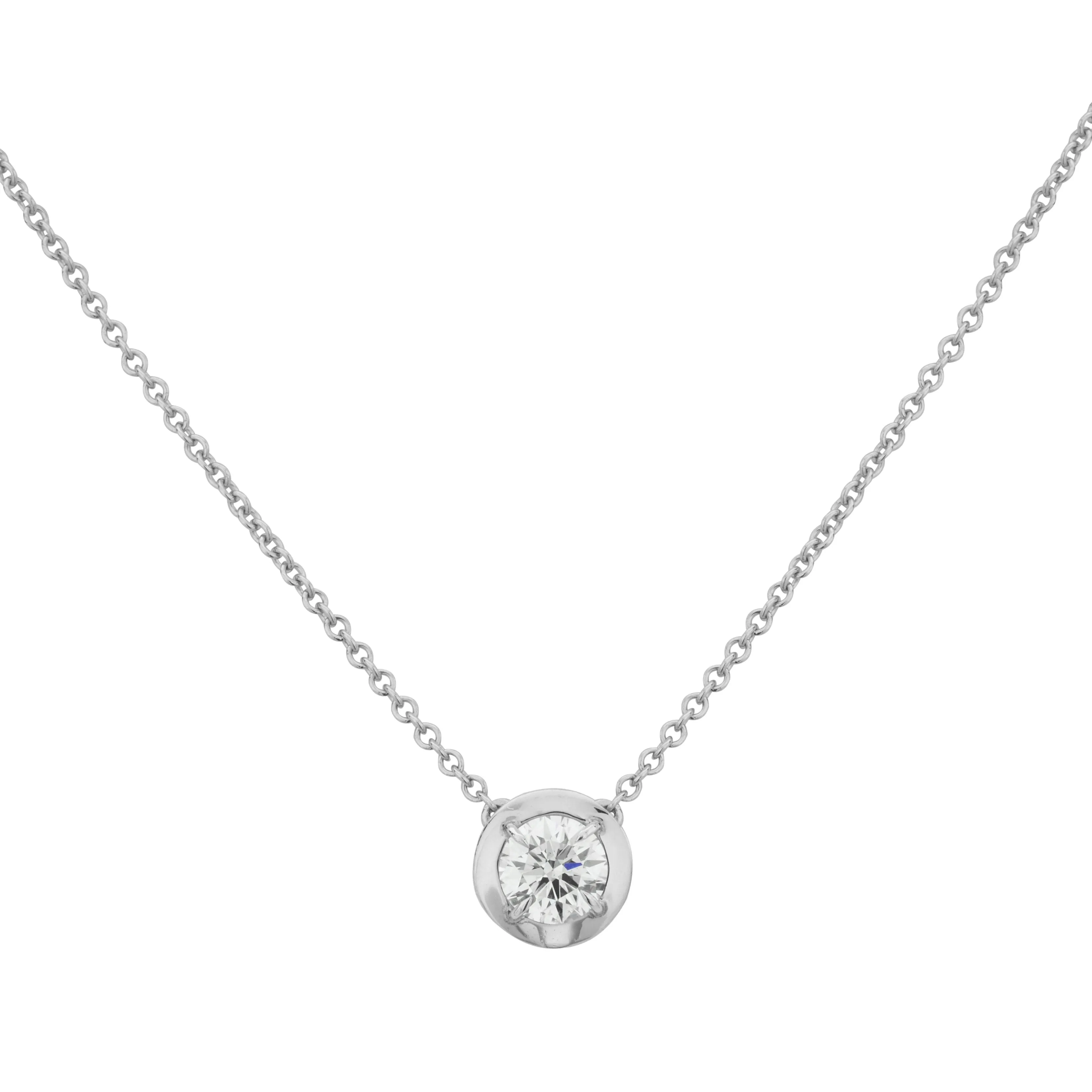 Christopher Designs White Gold Crisscut Round Diamond Pendant