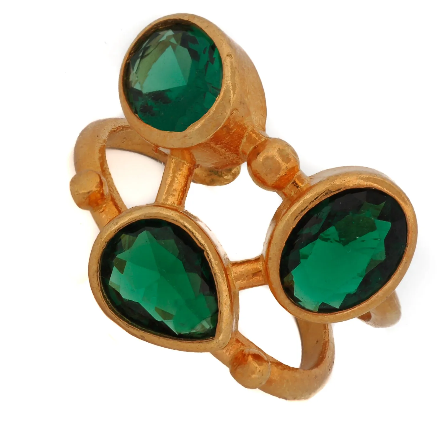 Cleopatra Jade & Gold Adjustable Ring